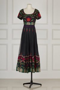 Black floral embroidered anarkali set by Rohit Bal (2)