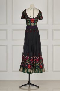 Black floral embroidered anarkali set by Rohit Bal (3)