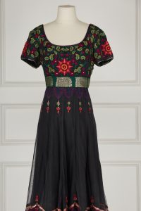 Black floral embroidered anarkali set by Rohit Bal (4)