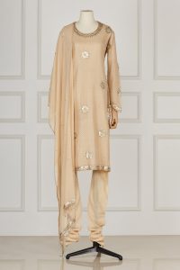 Neutral embellished kurta set by Rohit Bal (1)