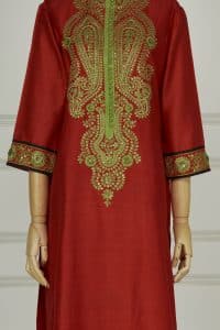 Red embroidered kurta set by Sabyasachi (4)