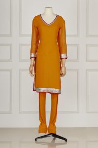 Orange embellished kurta set by Abu Jani Sandeep Khosla (2)