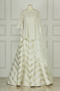 White Chevron lehenga set by Anjul Bhandari (1)