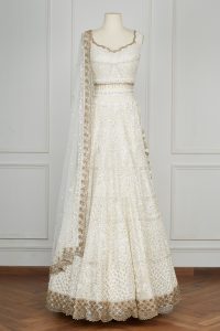 White embellished lehenga set by Seema Gujral (1)