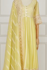 Yellow georgette anarkali set by Abu Jani Sandeep Khosla (4)