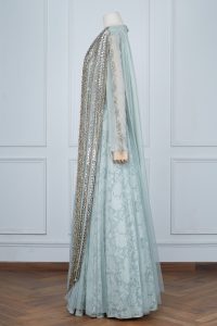 Grey embellished anarkali by Ridhima Bhasin (3)