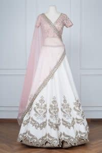 White embroidered lehenga set by Anushree Reddy (1)