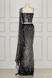 Black sequin embellished sari set by Rina Dhaka (3)