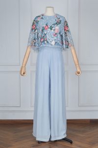 Blue embroidered jumpsuit by Pankaj & Nidhi (2)