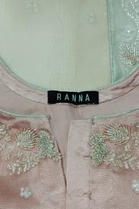 Peach embellished sari set by Ranna Gill (6)