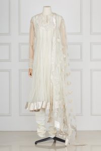 White applique anarkali set by Rohit Bal (1)