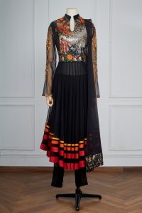 Black floral printed anarkali set by Shantanu Goenka (1)