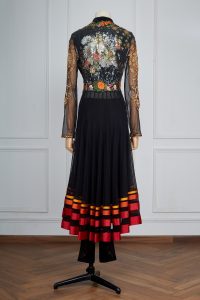 Black floral printed anarkali set by Shantanu Goenka (3)