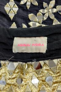 Black mirror embroidery lehenga set by Abhinav Mishra (5)