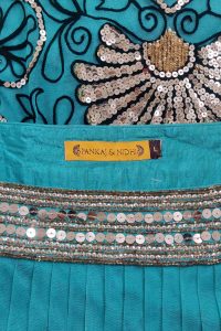 Blue sequin embroidery anarkali set by Pankaj & Nidhi (5)