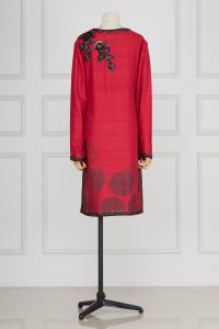 Red gota embellished kurta set by Balance by Rohit Bal (3)