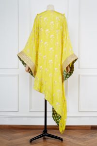 Yellow floral foil printed kaftan by Masaba (2)