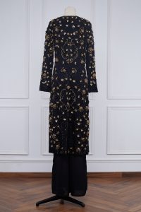 Black floral embellished kurta (2)