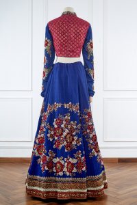 Blue embroidered lehenga set by Sabyasachi (4)