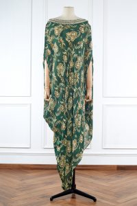 Green printed kaftan by Chhavvi Agarwal (1)