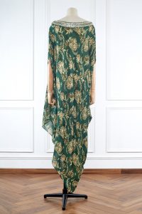 Green printed kaftan by Chhavvi Agarwal (2)