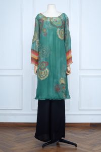 Green printed kurta (1)