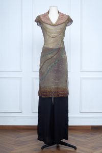 Grey mandala embroidered kurta (1)