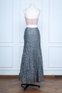 Grey sequin embroidered skirt (2)