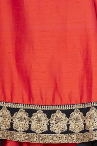 Orange floral embroidered anarkali set by Sabyasachi (4)