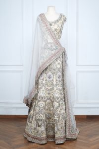 White embroidered lehenga set (1)