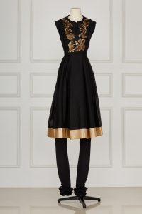 Black floral embroidered anarkali set by Rohit Bal (2)