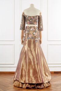 Metallic floral embroidered lehenga set (3)