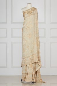 Neutral cutdana work saree by Manav Gangwani (1)