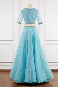 Blue gota work lehenga set by Nitya Bajaj (3)