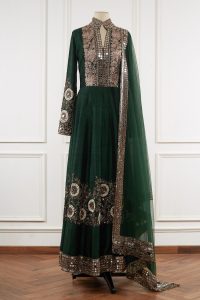 Green floral embroidered anarkali set by Manish Malhotra (2)