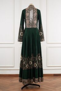 Green floral embroidered anarkali set by Manish Malhotra (4)