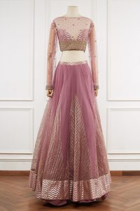 Pink gota work lehenga set by Nitya Bajaj (2)