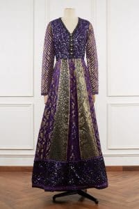 Purple sequinned brocade anarkali set by Nitya Bajaj (2)