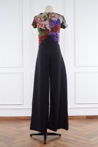 Black floral printed jumpsuit by Mahima Mahajan (2)