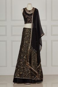 Black sequin embroidered lehenga set by Suneet Varma (1)