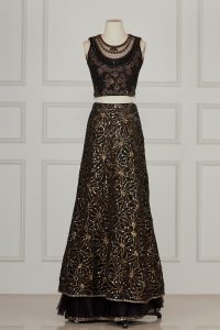 Black sequin embroidered lehenga set by Suneet Varma (2)