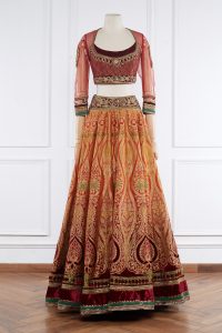 Brown benarasi lehenga set by Tarun Tahiliani (2)