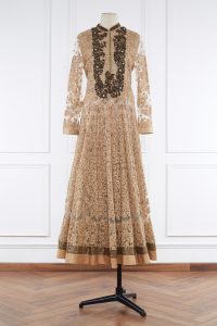 Beige sequin embroidered anarkali set by Sabyasachi (1)