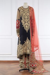 Black floral embroidered anarkali set by Sabyasachi (1)