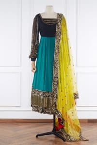 Blue sequin embroidered anarkali set by Sabyasachi (1)