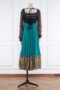 Blue sequin embroidered anarkali set by Sabyasachi (3)