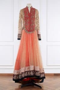 Orange embroidered anarkali set by Manish Malhotra (2)