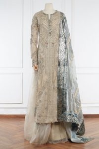 Neutral embroidered kurta sharara set(1)