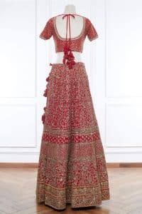 Red sequin embroidery lehenga set by Sabyasachi (2)