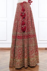 Red sequin embroidery lehenga set by Sabyasachi (3)